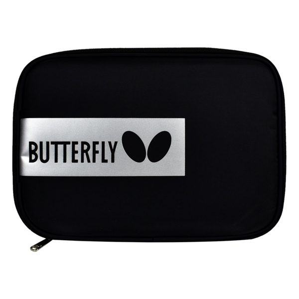 BD Tour Case Silver: Front of the Case with Butterfly Logo